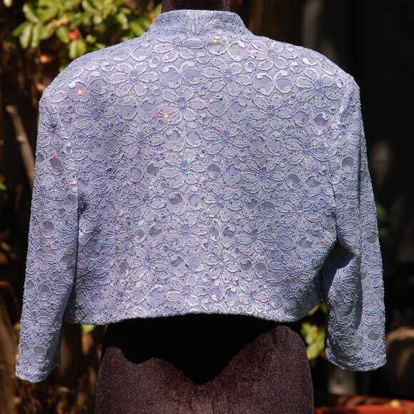 Kathy Roberts lue  Sparkly Lace Bolero - Picture 3 of 5